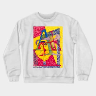 portrait of a calligrapher Crewneck Sweatshirt